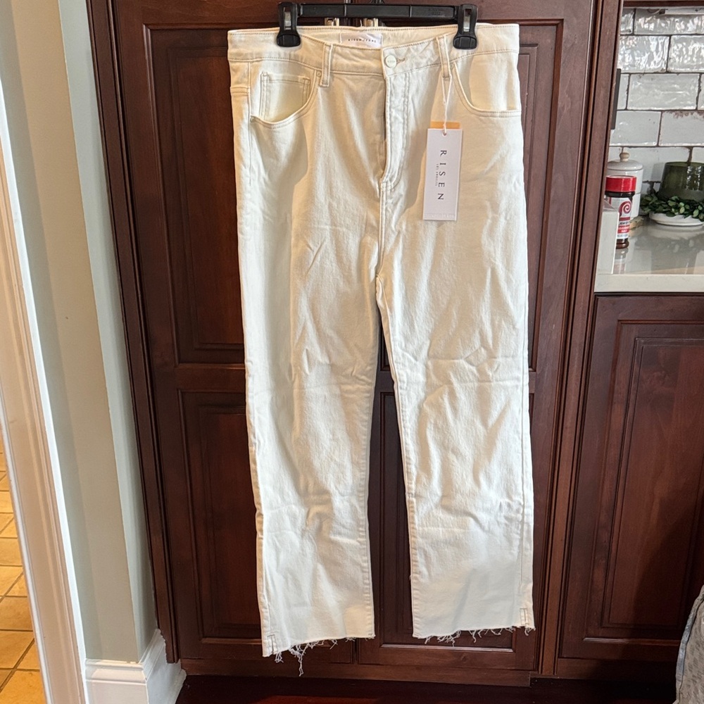 Risen Jeans Women's Cream Jeans, 1XL, NWT